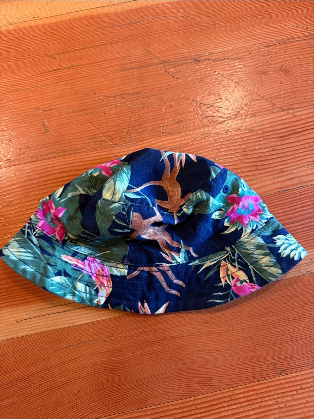 Janie and Jack Navy Floral Tropical Bucket Hat